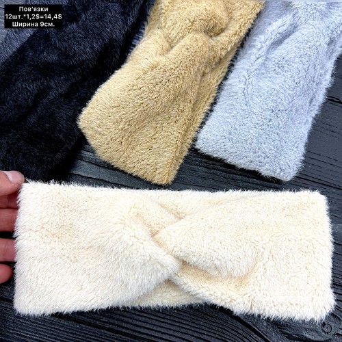 Пов‘язка на голову 0036 (Ціна за 6 шт.) Ширина 9см.